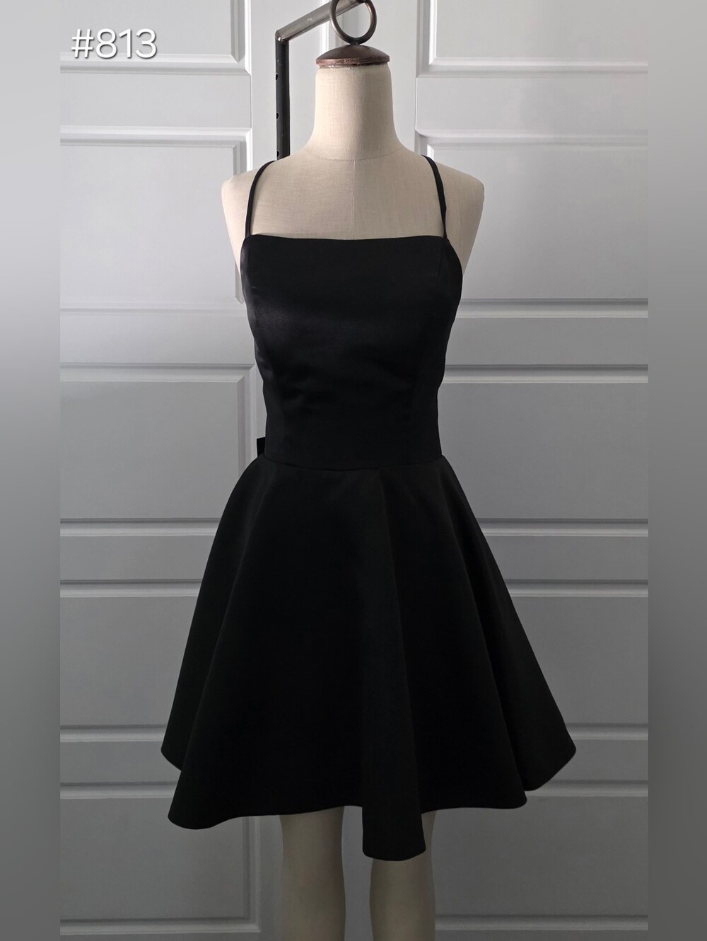 Black Fit & Flare Mini Prom/Homecoming Party Dress